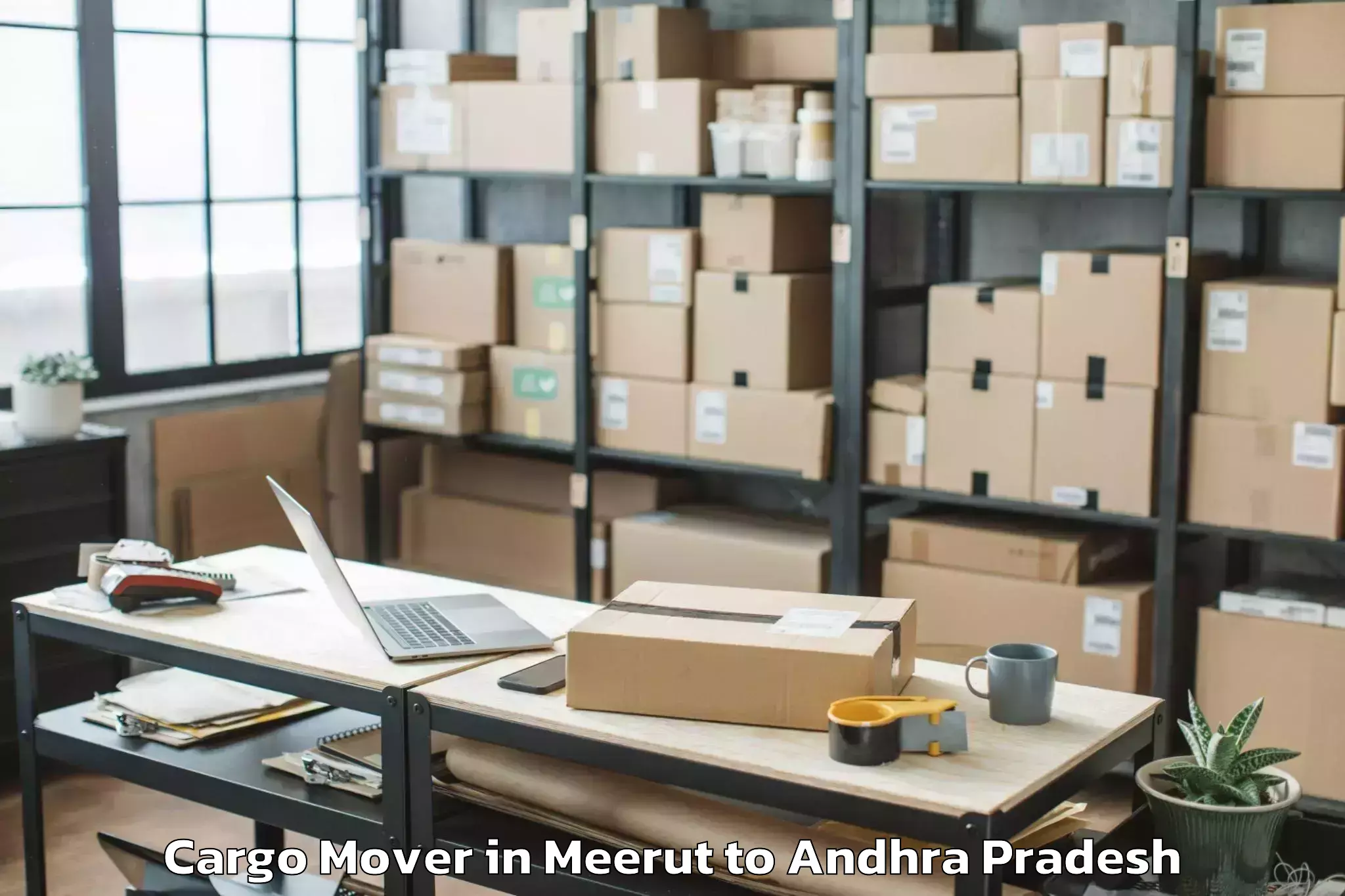 Top Meerut to Eluru Cargo Mover Available